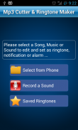 MP3 Cutter and Ringtone Maker♫ screenshot 0