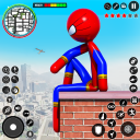Stickman Rope Hero Spider Game Icon