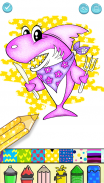 Baby Shark Glitter Coloring screenshot 1