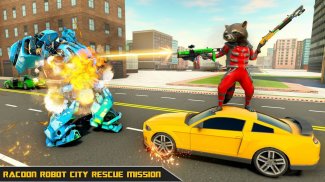 Raccoon Transform Robot Games screenshot 5