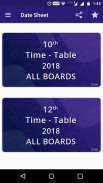 10th 12th Time Table 2018 All Boards, Date Sheet screenshot 0