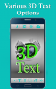 3D نص صورة فوتوغرافية محرر نسخة -3 D شعار صانع اسم screenshot 4