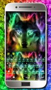 Colorful Wolf Keyboard Theme screenshot 1