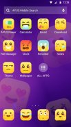 Yellow Mini Cute Emoji - APUS Launcher theme screenshot 1