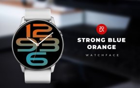 Strong Blue Orange Watch Face screenshot 0