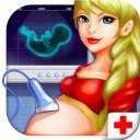 pregnant hospital maternity doctor mom give birth Icon