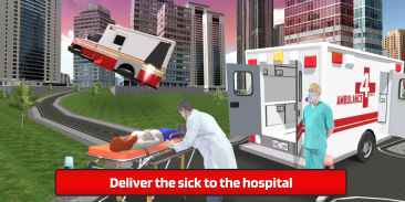 Car Driving Simulator Game : Flying Ambulance screenshot 1