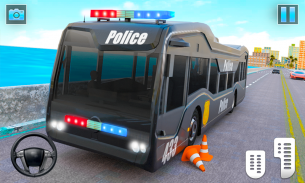 وقوف حافلة الشرطة حافلة مدرب القيادة محاكاة screenshot 2