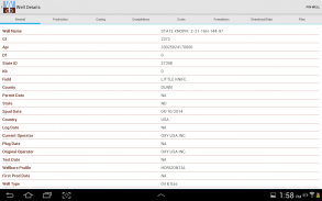Well Database screenshot 7