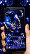 Blue Fancy Butterfly Teclado screenshot 3