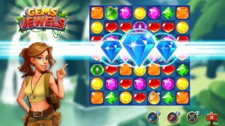Gemas y joyas - Match 3 Jungle Puzzle Game screenshot 5