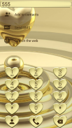 Dialer Hearts Gold Theme screenshot 3