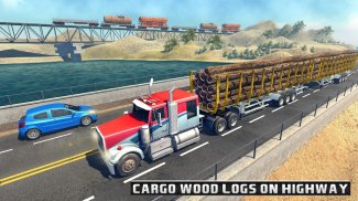 Long Trailer Truck Wood Cargo screenshot 7