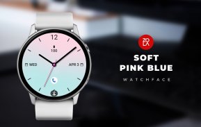 Soft Pink Blue Watch Face screenshot 4