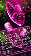 Glitter Pink Butterfly Keyboar screenshot 3