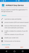 AirWatch Sony Service screenshot 1