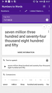 Numbers to Words converter screenshot 0