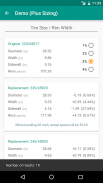 Tire Calculator Deluxe screenshot 2