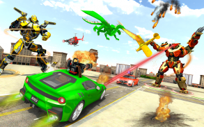 Flying Robot Car Transform War screenshot 5