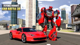 Flying Robot Car Simulator: Real Rope hero game screenshot 5