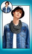 Men Denim Jeans Jackets Scarf & Caps Photo Editor screenshot 6