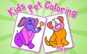 Coloring Game-Kids Pets Fun screenshot 2