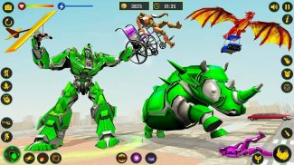 Rhino robot kereta mengubah permainan screenshot 5