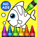 Learning & Coloring Game for Kids & Preschoolers Icon