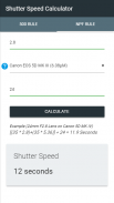 Shutter Speed Calculator screenshot 4