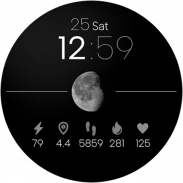 Minimal Watch Face Moon Phase screenshot 0