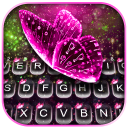 Glitter Pink Butterfly Tema Ta