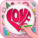 Learn how to draw hearts step by step Icon