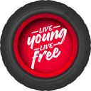 Live Young Live Free Icon