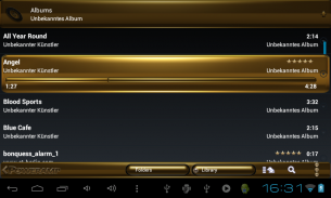 Poweramp skin Ouro preto screenshot 4