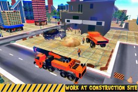 City Builder Tycoon Trucks - Construção Crane 3D screenshot 3