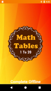 Learn Math Tables Offline screenshot 0