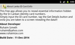 Lanka ID Card Info v3 screenshot 17