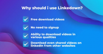 Linkedown - Video downloader for Linkedin screenshot 1