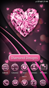 Pink Diamond Heart Theme App for Girls screenshot 4