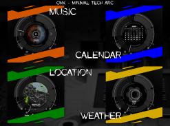 CMX - Minimal Tech Arc · KLWP Theme screenshot 0