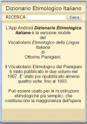 Dizionario etimologico screenshot 0