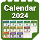 Calendar 2024 with Holidays Icon