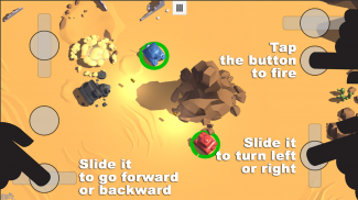 Tanks 3D for 2 players on 1 device - split screen screenshot 1