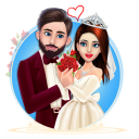 Indian Wedding Honeymoon Love Icon