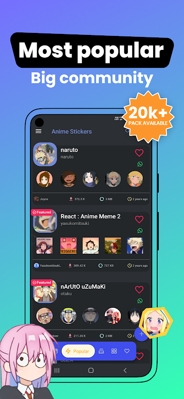 amor anime Stickers for WhatsApp