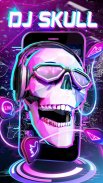 3D DJ Skull & Rock Music Theme screenshot 1