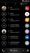 Circle Black White Phone Dialer Theme screenshot 3