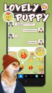 Keyboard - Lovely Puppy cute Free Emoji Theme screenshot 2