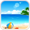 Relax Beach Toon VR Cardboard Icon