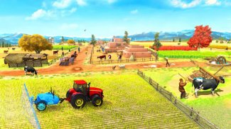 खेती का खेल 2021 - मुफ्त ट्रैक्टर ड्राइविंग गेम्स screenshot 1